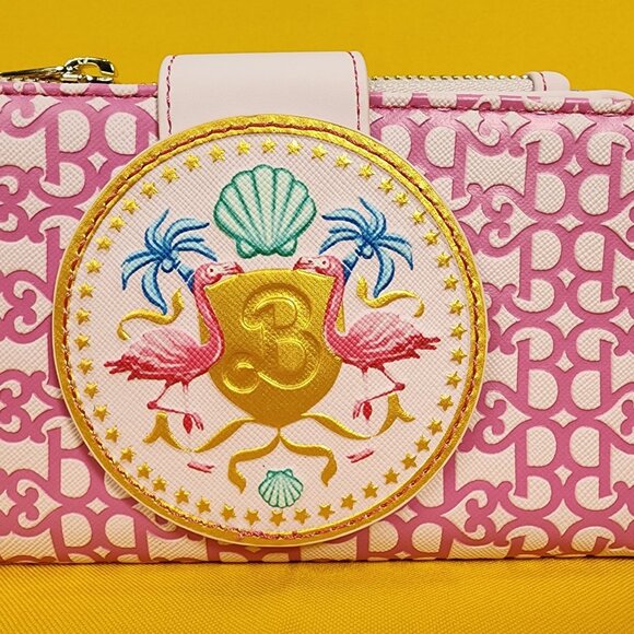 Loungefly Barbie Movie Logo Pink Flamingo Flap Wallet NEW - Picture 2 of 14